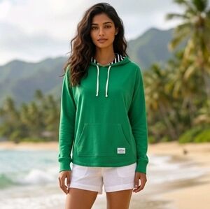 Southern Tide Women's Skipjack Skipper Hoodie Green XS Like New Preppy
